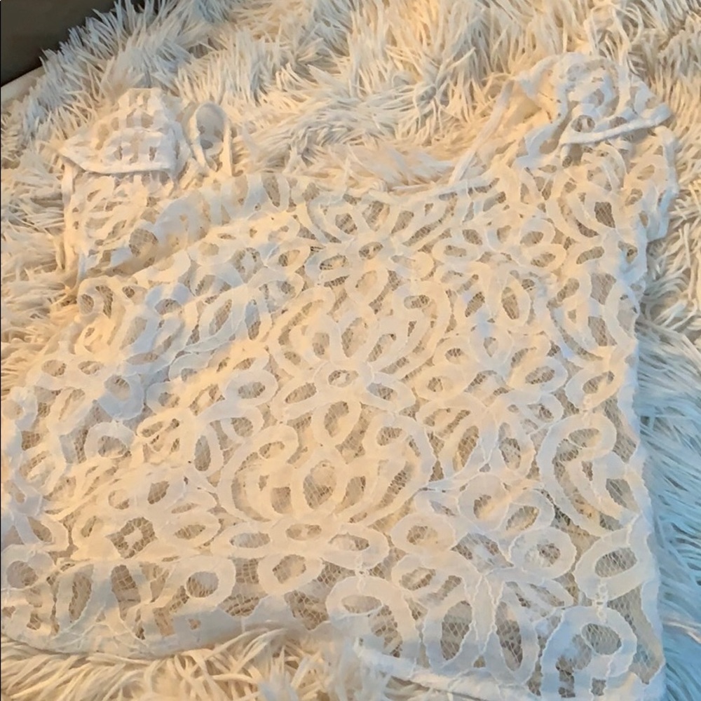Urban outfitter white lace top